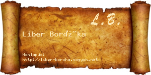 Liber Boróka névjegykártya